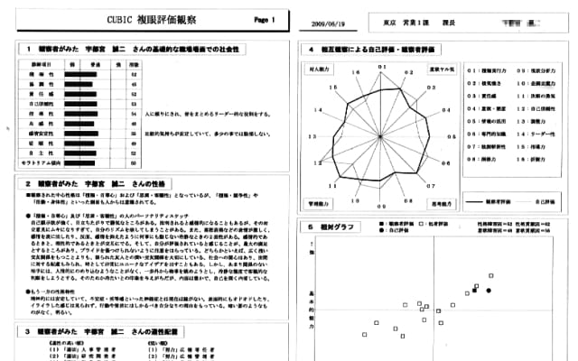 複眼評価観察の写真